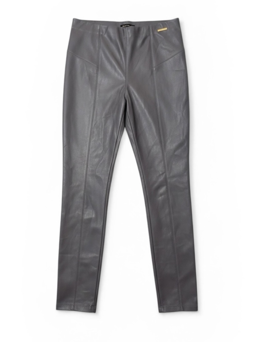 Marc New York Andrew Marc Faux Leather Pants Gray Slim Fit Size S EUC